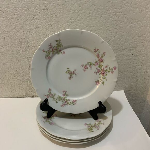 4 dinner plates floral by VICTORIA (AUSTRIA) 9 7/8” - Picture 3 of 6